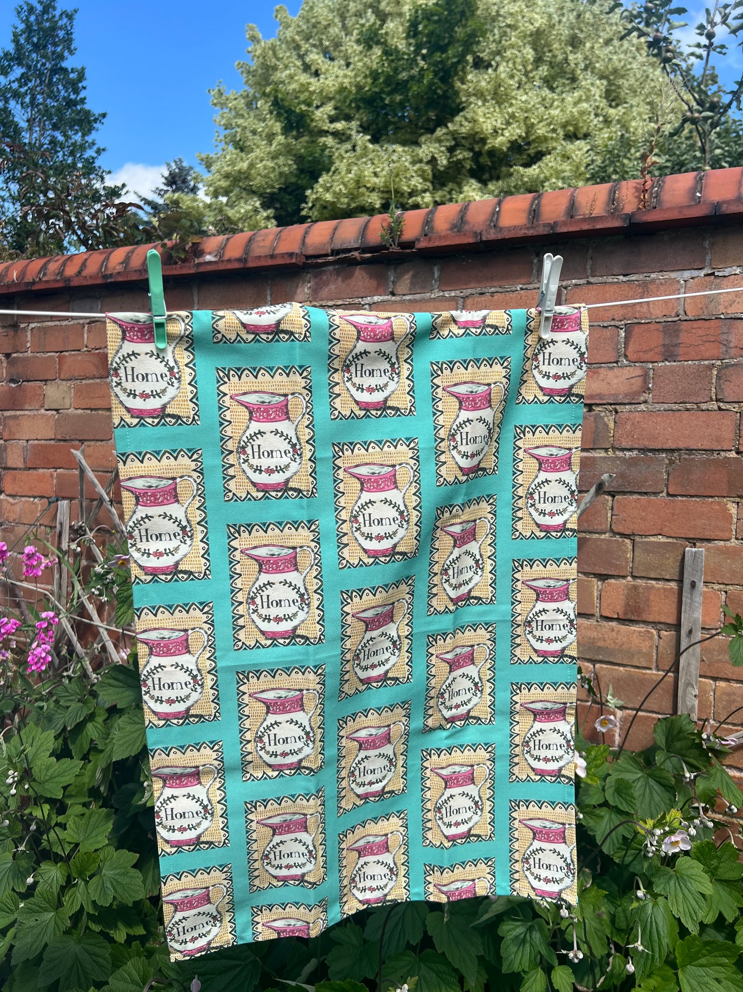 Sussex Lustreware "Home" Jug Tea Towel