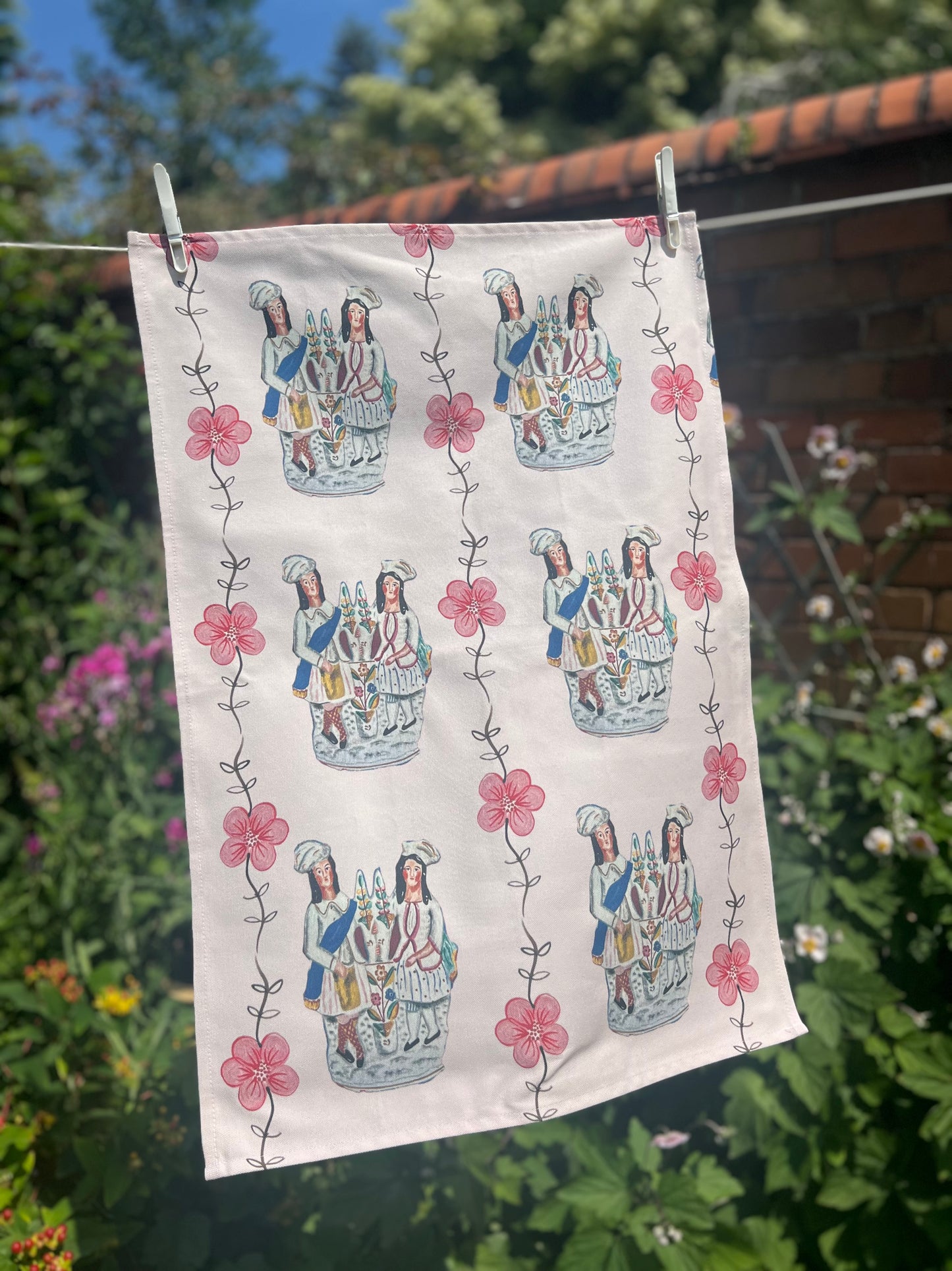 Staffordshire Couple Tea Towel