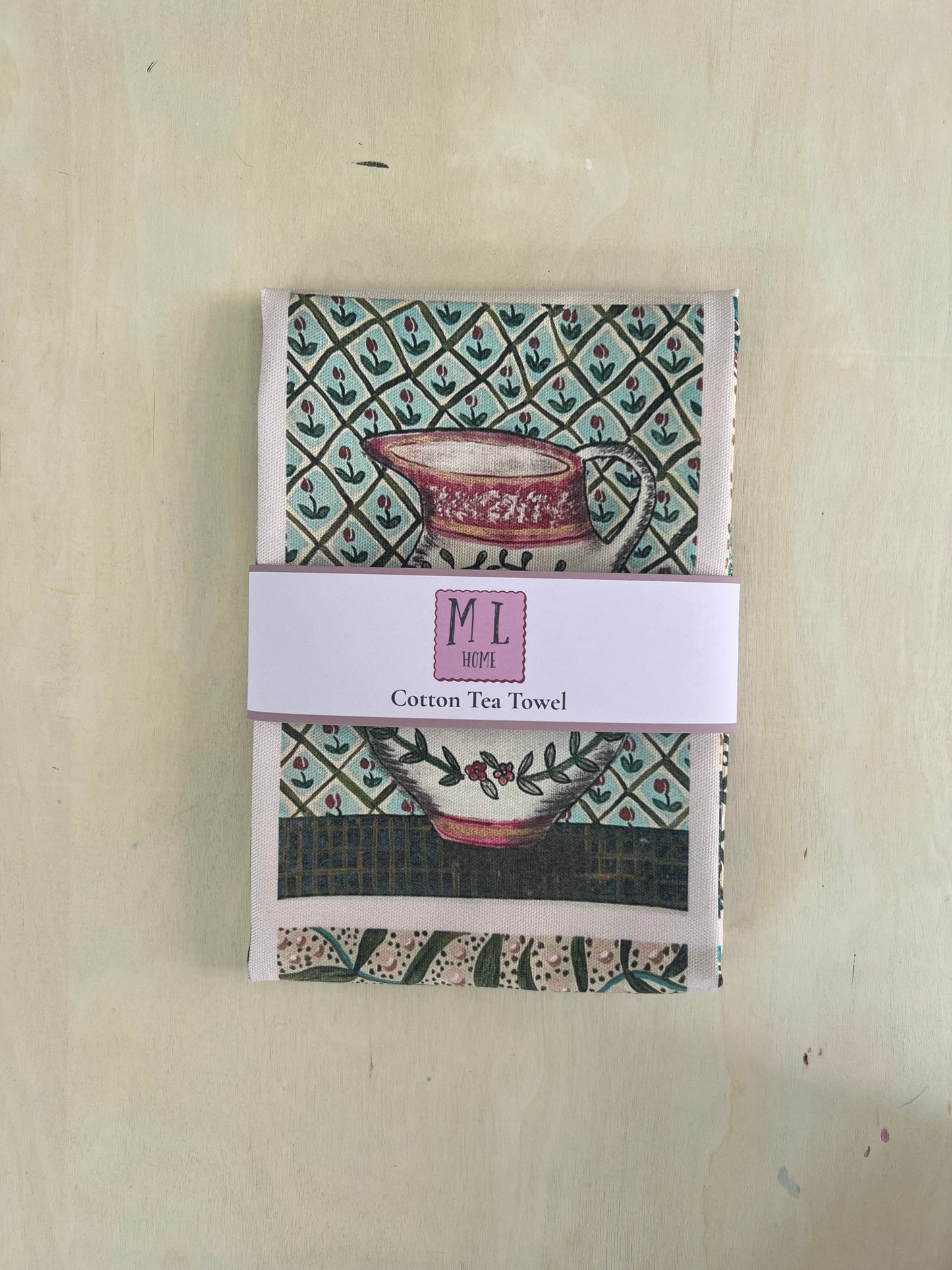 Personal Values Tea Towel with Ric Rac Trim