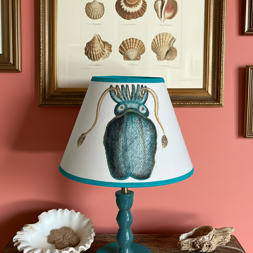 Squid Hand Painted Lampshade