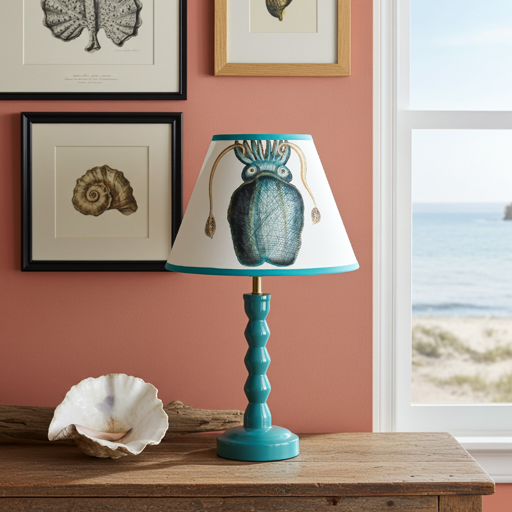 Squid Hand Painted Lampshade