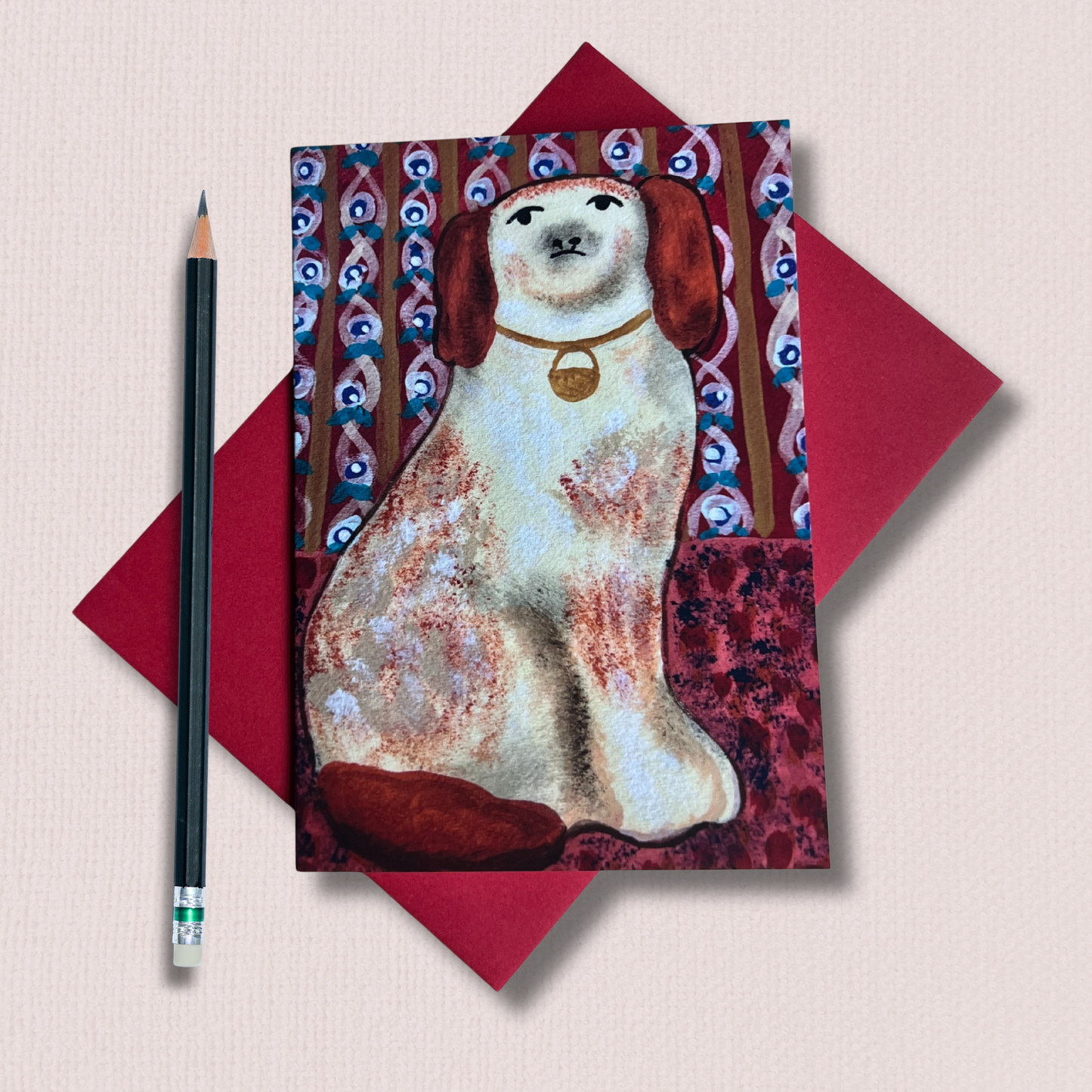 Penelope the Spaniel, Greeting Card - blank inside