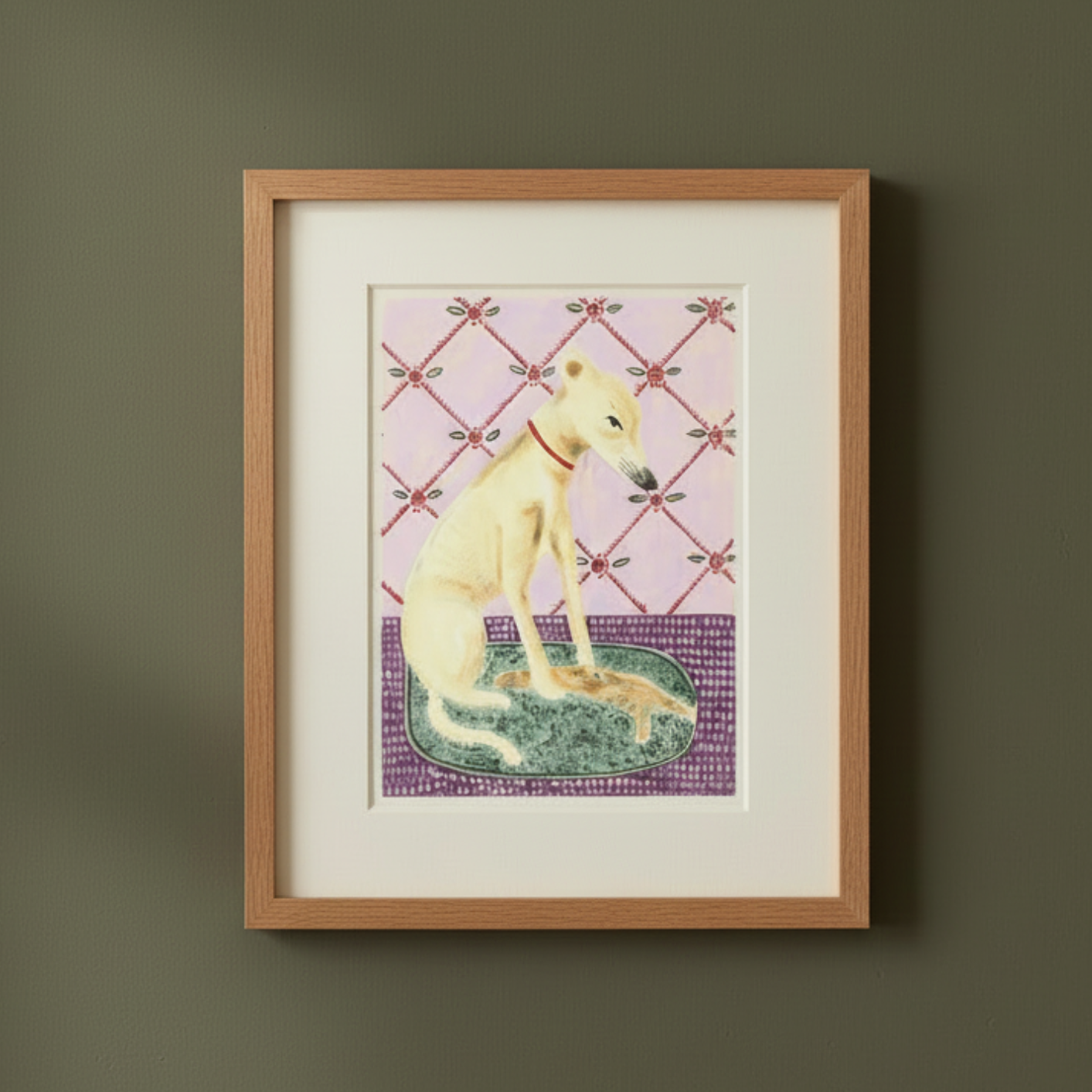 Audrey the Whippet   - Fine Art Print by Melanie Lewis