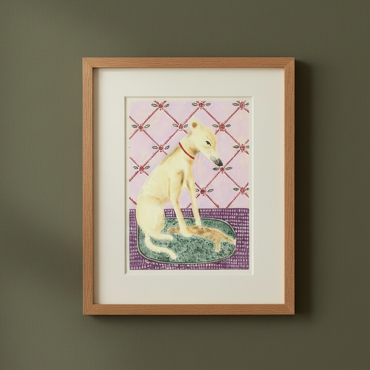 Audrey the Whippet   - Fine Art Print by Melanie Lewis