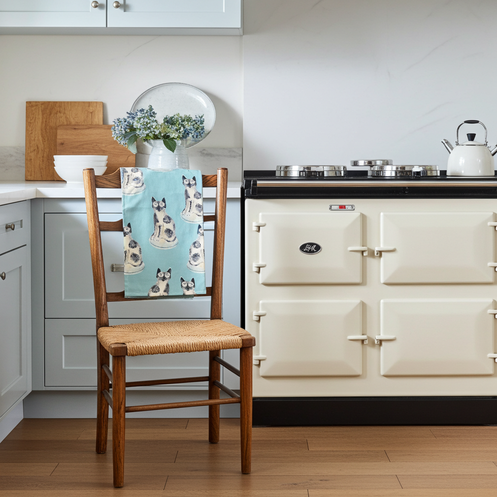 Staffordshire Cat Tea Towel | Melanie Lewis Home